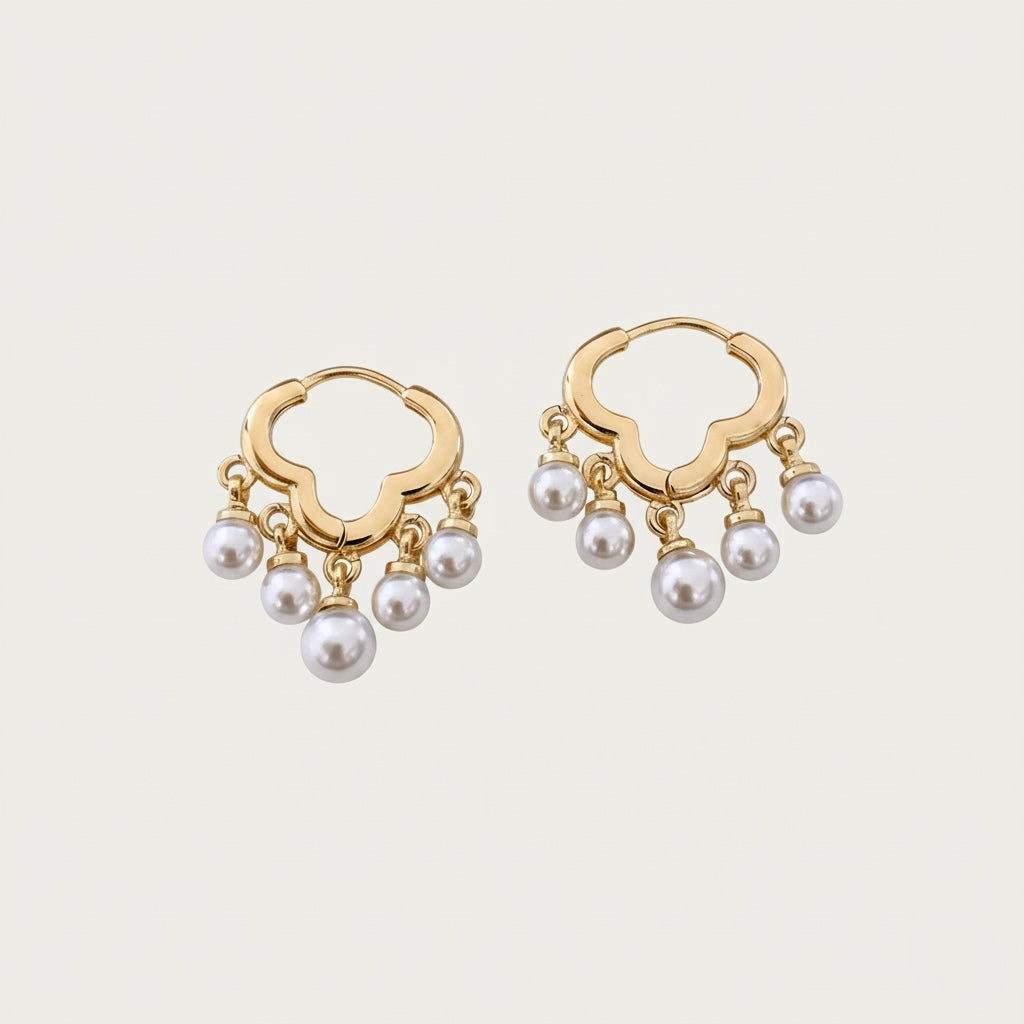 Éclat Nuage Pearl Hoops