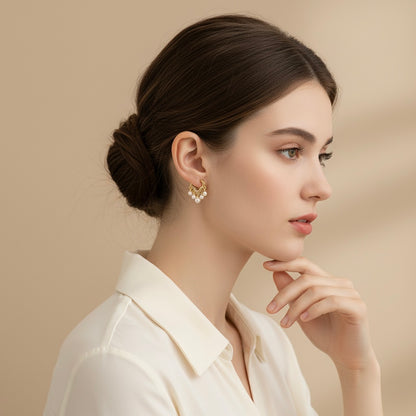 Éclat Nuage Pearl Hoops