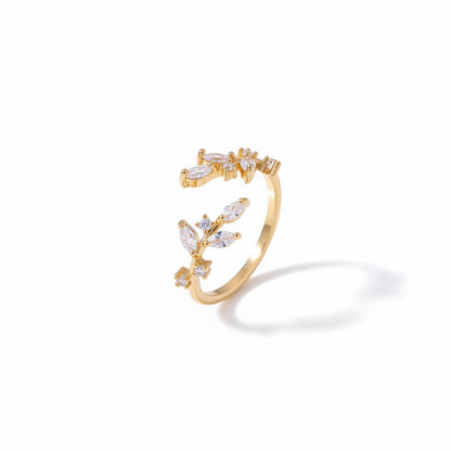 Aurora Leaf Ring