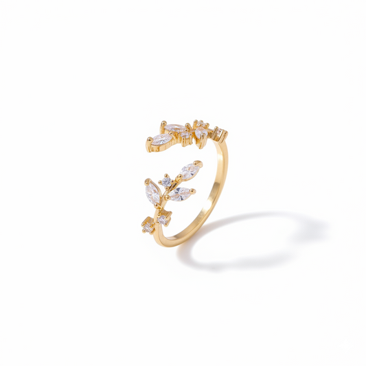 Aurora Leaf Ring