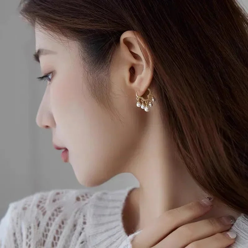 Éclat Nuage Pearl Hoops